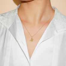 Load image into Gallery viewer, 14k Gold Vermeil Butterfly Necklace & Earrings Set