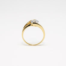 Load image into Gallery viewer, 14k Gold Vermeil CZ Solitaire Ring