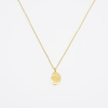Load image into Gallery viewer, 14k Gold Vermeil Face Pendant Necklace