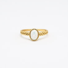 Load image into Gallery viewer, 14k Gold Vermeil Opal Stone Braided Ring