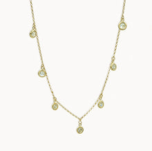 Load image into Gallery viewer, 18K Gold Vermeil CZ Droplet Choker Necklace