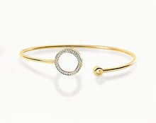 Load image into Gallery viewer, 18K Gold Vermeil Circle Bangle Bracelet