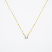 Load image into Gallery viewer, 18K Gold Vermeil Delicate Solitaire Necklace