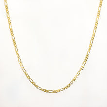 Load image into Gallery viewer, 18k Gold Vermeil Flat Figaro Chain Necklace