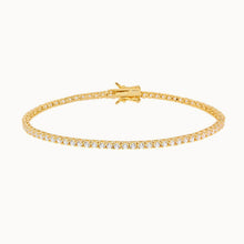 Load image into Gallery viewer, 18K Gold Vermeil Cubic Zirconia Tennis Bracelet