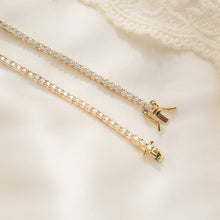 Load image into Gallery viewer, 18K Gold Vermeil Cubic Zirconia Tennis Bracelet