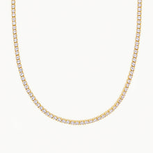 Load image into Gallery viewer, 18k Gold Vermeil Cubic Zirconia Tennis Necklace