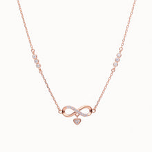 Load image into Gallery viewer, 18K Rose Gold Vermeil Infinity and Heart Necklace