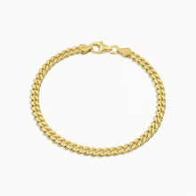 Load image into Gallery viewer, 18K Gold Vermeil Flat Curb Chain Bracelet