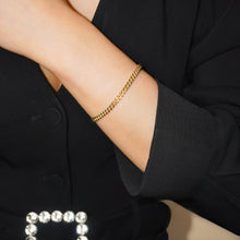 Load image into Gallery viewer, 18K Gold Vermeil Flat Curb Chain Bracelet