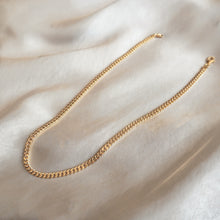 Load image into Gallery viewer, 18k Gold Vermeil Flat Curb Chain Necklace - 42cm
