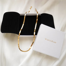 Load image into Gallery viewer, 18k Gold Vermeil Flat Snake Chain Necklace