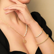 Load image into Gallery viewer, 18K Gold Vermeil Rope Chain Necklace & Bracelet Set
