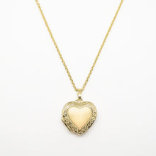 Load image into Gallery viewer, 18k Gold Vermeil Heart Locket Pendant Necklace