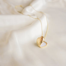 Load image into Gallery viewer, 18k Gold Vermeil Heart Locket Pendant Necklace
