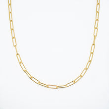 Load image into Gallery viewer, 18k Gold Vermeil Paperclip Link Chain Necklace