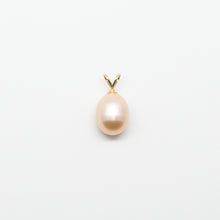 Load image into Gallery viewer, 18k Solid Gold Rose Peach Freshwater Pearl Pendant