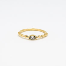 Load image into Gallery viewer, 18k Gold Vermeil Oval CZ Ring