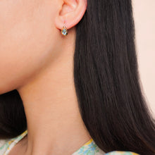 Load image into Gallery viewer, 8K Gold Blue Topaz Teardrop Earrings