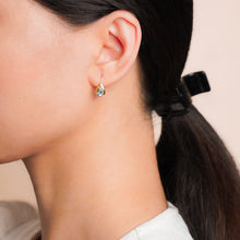Load image into Gallery viewer, 8K Gold Blue Topaz Teardrop Earrings