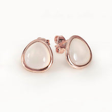 Load image into Gallery viewer, Agate Crystal Earrings | Rose Gold Vermeil on 925 Sterling Silver