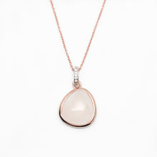 Load image into Gallery viewer, Agate Crystal Necklace | Rose Gold Vermeil on 925 Sterling Silver