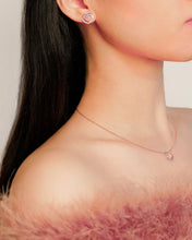 Load image into Gallery viewer, Double Heart Necklace & Earrings Set | Rose Gold Plated Sterling Silver 925