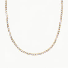 Load image into Gallery viewer, Gold Plated 925 Sterling Silver Tennis Necklace
