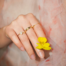 Load image into Gallery viewer, 14k Gold Vermeil Pear CZ Solitaire Ring