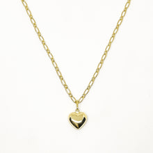 Load image into Gallery viewer, Puffed Heart Pendant Chain Necklace | 8K Gold & 18K Gold Vermeil
