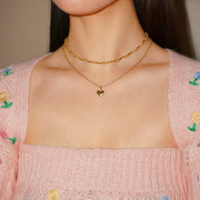 Load image into Gallery viewer, Puffed Heart Pendant Chain Necklace | 8K Gold & 18K Gold Vermeil