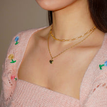 Load image into Gallery viewer, Puffed Heart Pendant Chain Necklace | 8K Gold & 18K Gold Vermeil