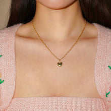 Load image into Gallery viewer, Puffed Heart Pendant Chain Necklace | 8K Gold & 18K Gold Vermeil