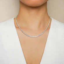 Load image into Gallery viewer, Gold Plated 925 Sterling Silver Tennis Necklace