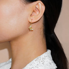 Load image into Gallery viewer, 14k Gold Vermeil CZ Filigree Butterfly Earrings
