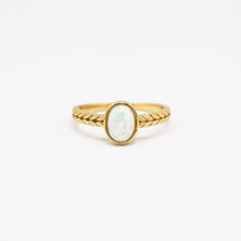 Load image into Gallery viewer, 14k Gold Vermeil Opal Stone Braided Ring
