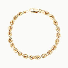 Load image into Gallery viewer, 18K Gold Vermeil Rope Chain Bracelet | 5mm | 19 cm
