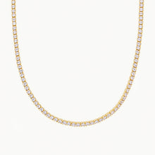 Load image into Gallery viewer, 18k Gold Vermeil Cubic Zirconia Tennis Necklace
