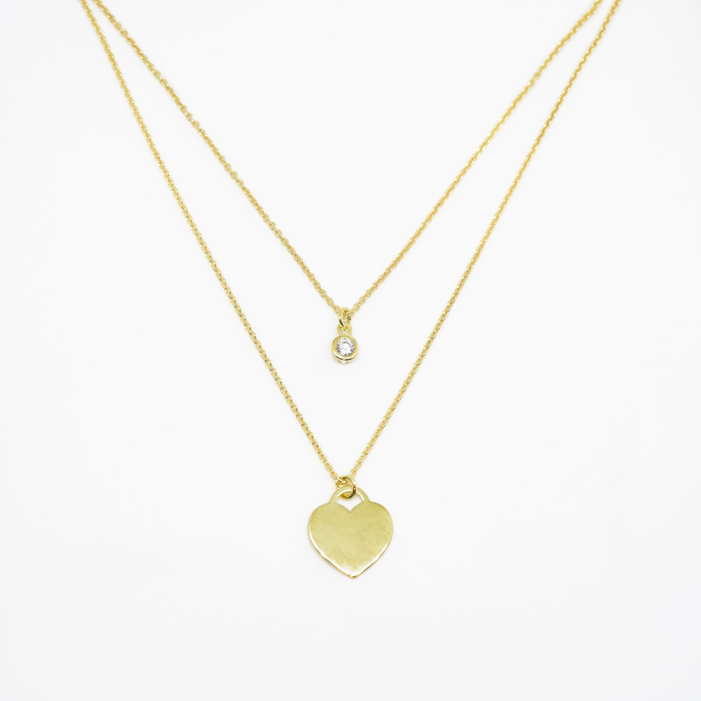 18k Gold Vermeil Double Layered Necklace