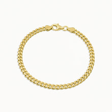 Load image into Gallery viewer, 18K Gold Vermeil Flat Curb Chain Bracelet
