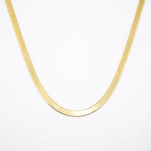 Load image into Gallery viewer, 18k Gold Vermeil Flat Snake Chain Necklace
