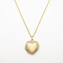 Load image into Gallery viewer, 18k Gold Vermeil Heart Locket Pendant Necklace
