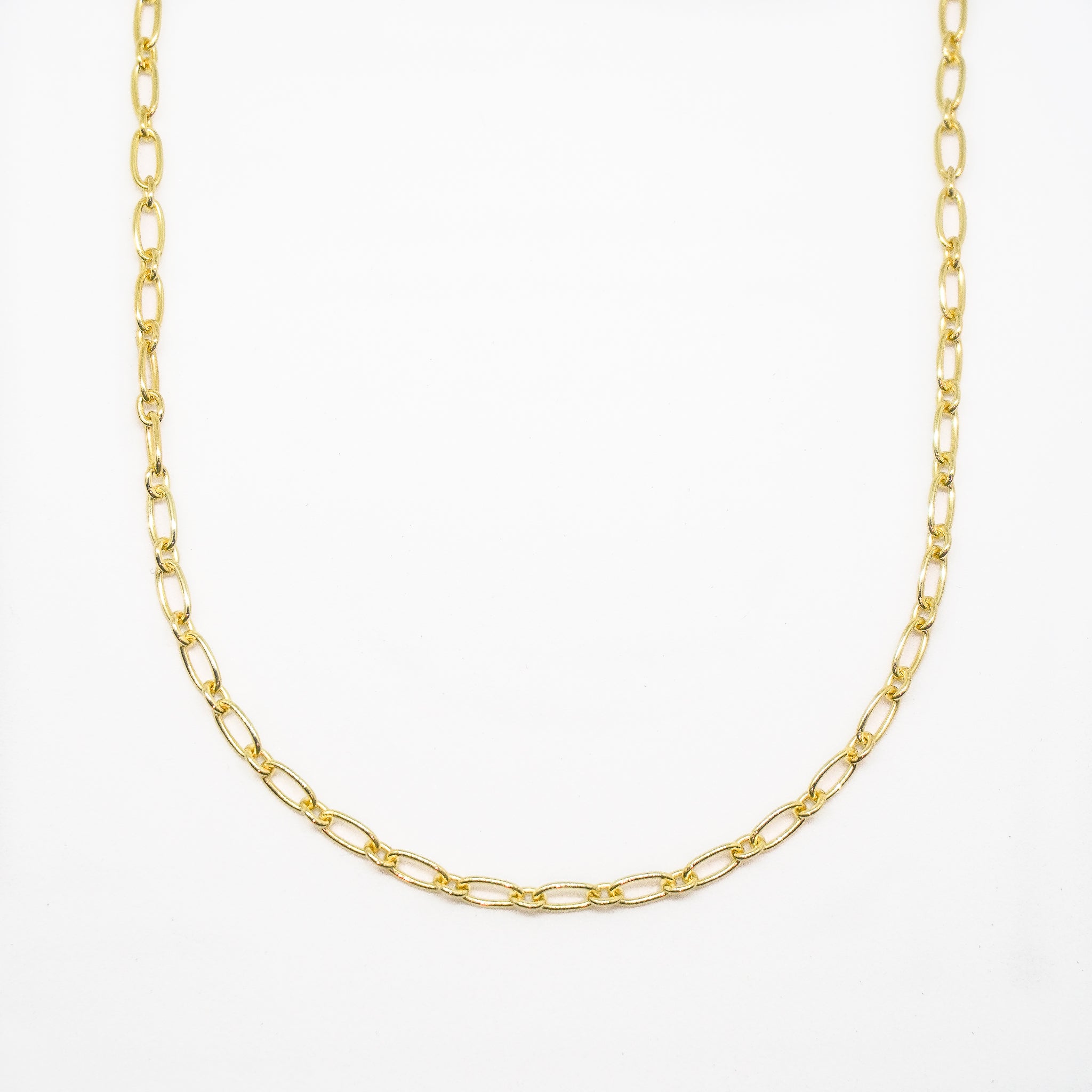 Oval Link Chain Necklace- Gold Vermeil