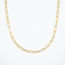 Load image into Gallery viewer, 18k Gold Vermeil Paperclip Link Chain Necklace
