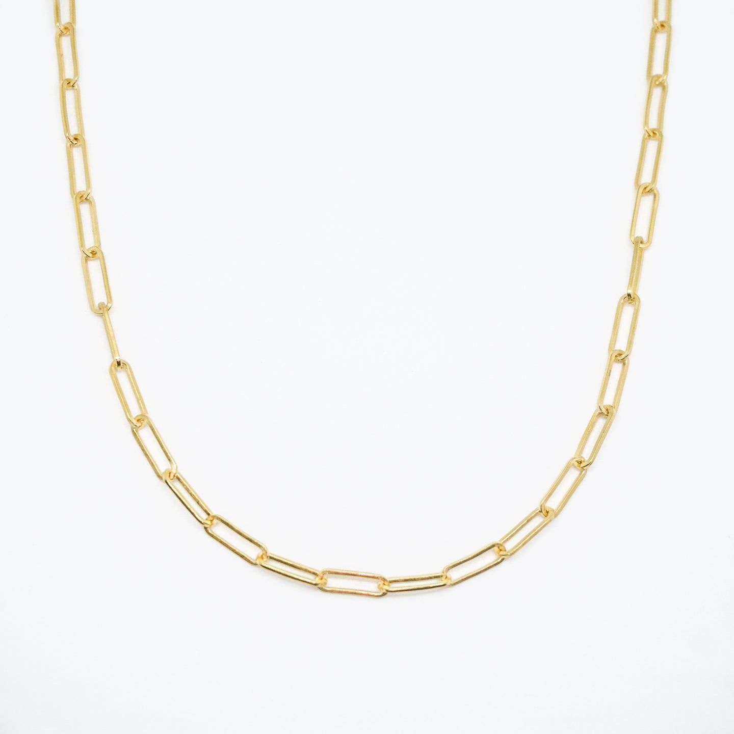 18k Gold Vermeil Paperclip Link Chain Necklace