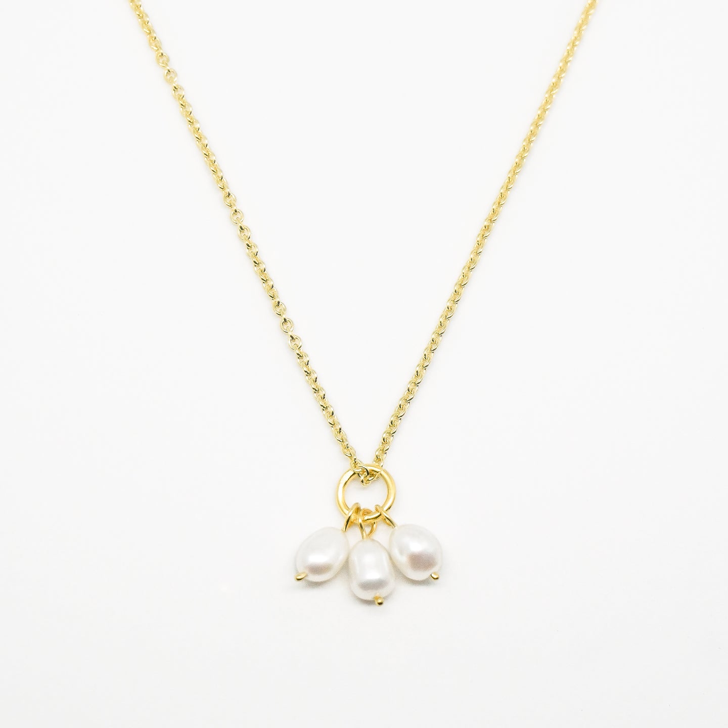 18k Gold Vermeil Pearl Minimal Necklace