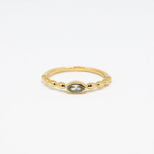 Load image into Gallery viewer, 18k Gold Vermeil Oval CZ Ring
