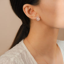 Load image into Gallery viewer, Agate Crystal Earrings | Rose Gold Vermeil on 925 Sterling Silver
