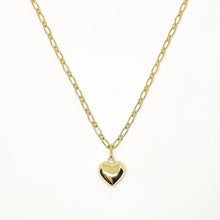 Load image into Gallery viewer, Puffed Heart Pendant Chain Necklace | 8K Gold &amp; 18K Gold Vermeil
