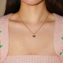 Load image into Gallery viewer, Puffed Heart Pendant Chain Necklace | 8K Gold &amp; 18K Gold Vermeil
